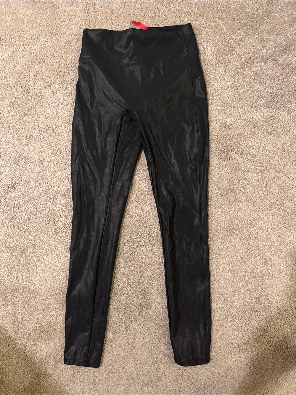 SPANX Black Girls' Faux Leather Leggings